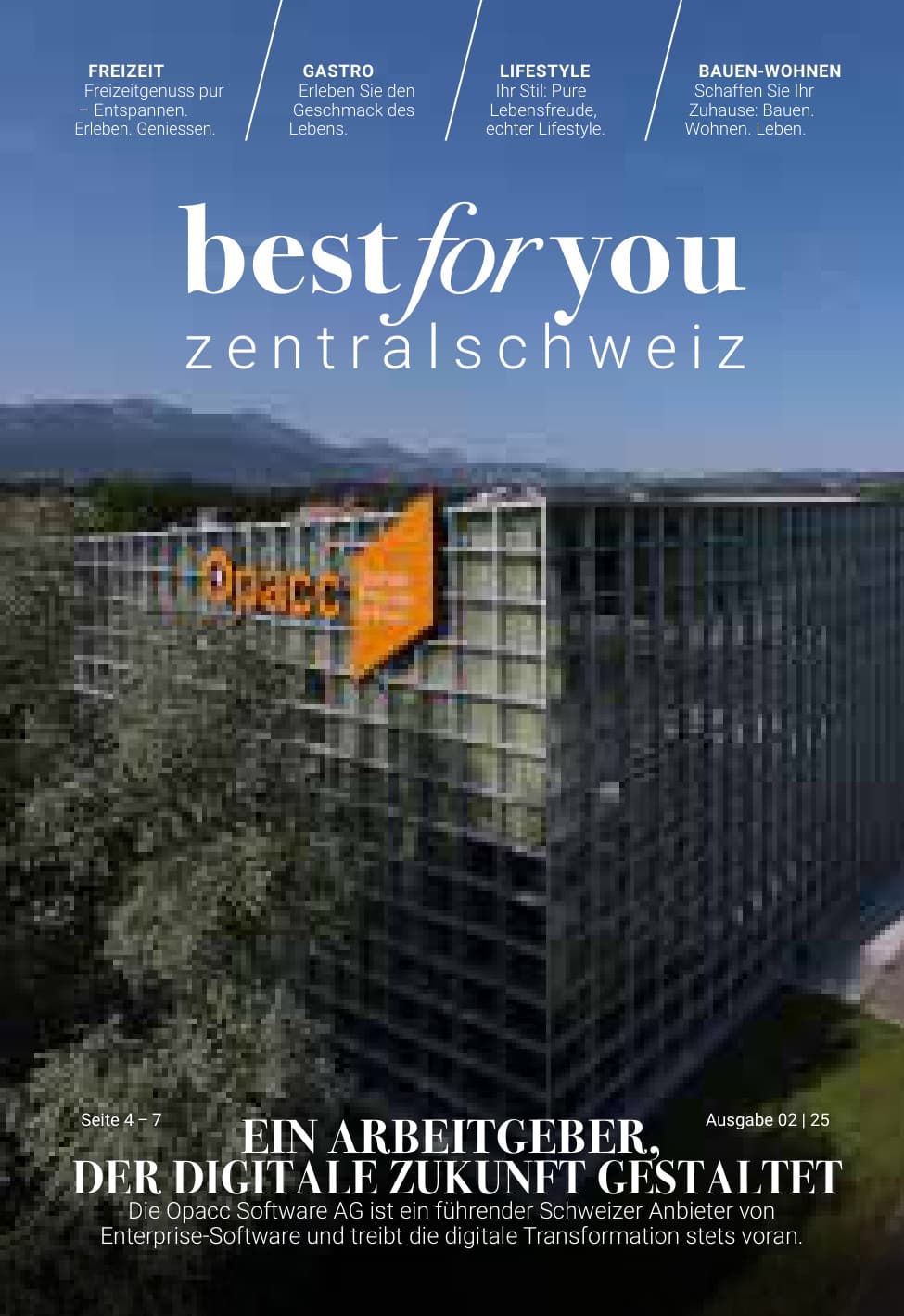 best for you Zentralschweiz, eine Ausgabe