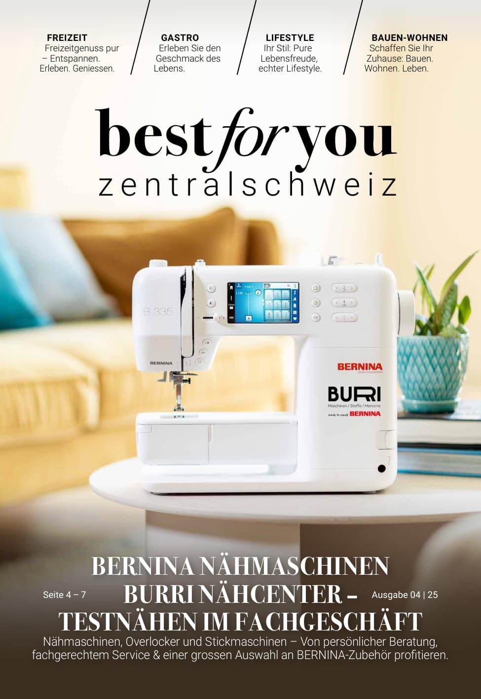 best for you Zentralschweiz, eine Ausgabe